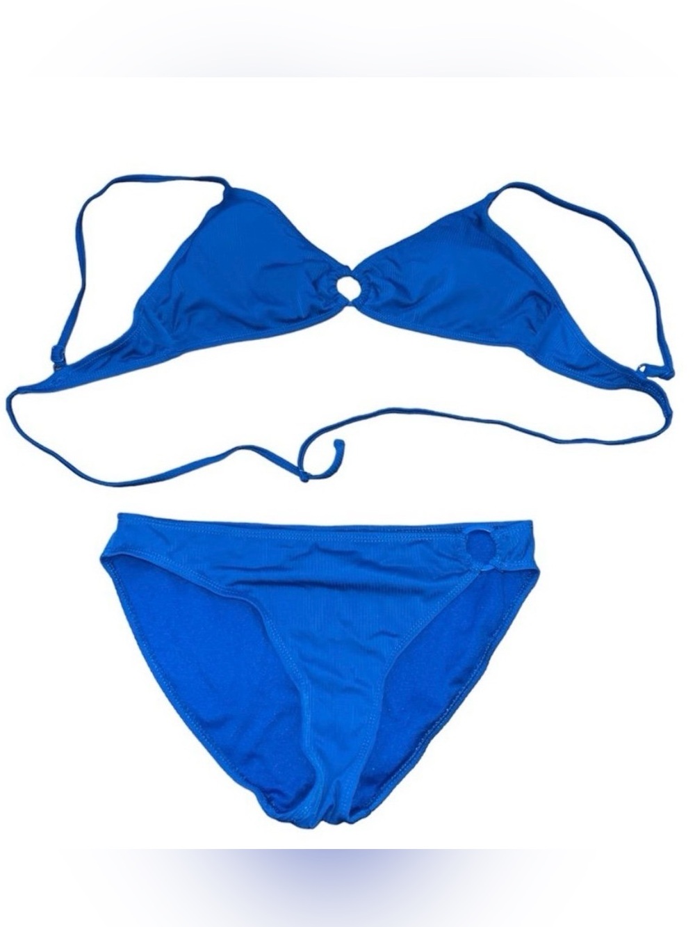 Blue Women's Ring-Detail Bikini Set
